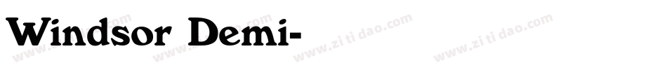 Windsor Demi字体转换